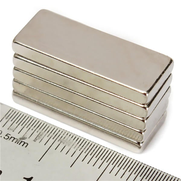 5pcs N35 Strong Rectangular Neodymium Magnets 25x10x3mm Block NdFeB Rare Earth Magnets