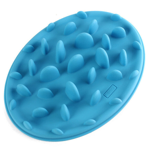 Dog Cat Slow Eating Feeder Anti Choke Pets Bowl Feed Dish Puppy Silicone Gulp