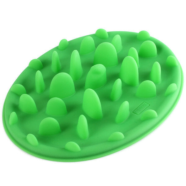 Dog Cat Slow Eating Feeder Anti Choke Pets Bowl Feed Dish Puppy Silicone Gulp