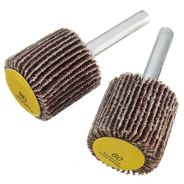 6mm Shank Sandpaper Grinding Wheel 60/80 Grit Dremel Accessory For Rotary Tool