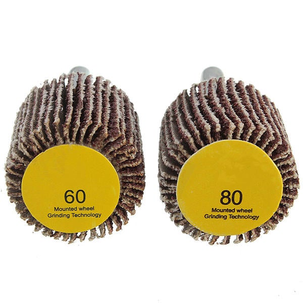 6mm Shank Sandpaper Grinding Wheel 60/80 Grit Dremel Accessory For Rotary Tool