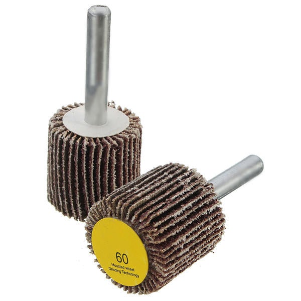 6mm Shank Sandpaper Grinding Wheel 60/80 Grit Dremel Accessory For Rotary Tool