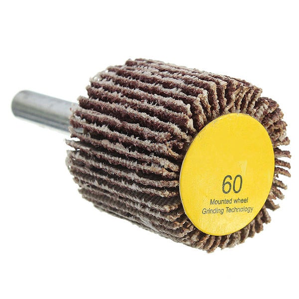 6mm Shank Sandpaper Grinding Wheel 60/80 Grit Dremel Accessory For Rotary Tool