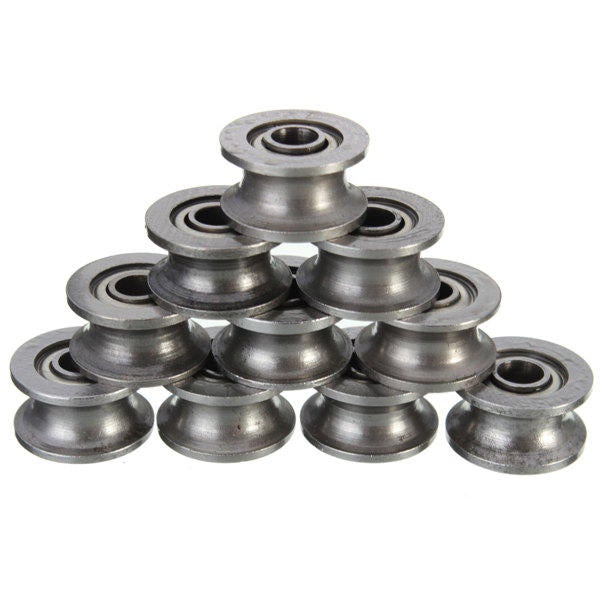 10pcs 4x13x7mm U Groove Sealed Ball Bearings Guide Pulley Ball Bearing