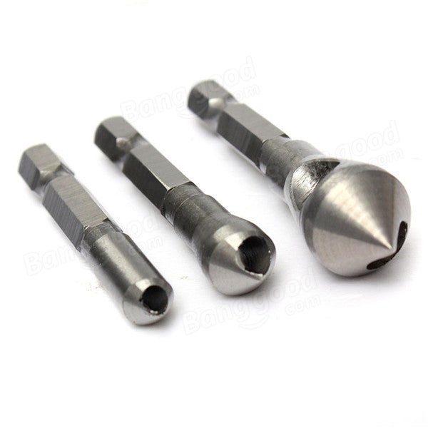 3pcs Countersink Deburring Drill Bits Chamferring Tapper Hole Cutter