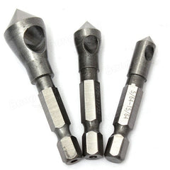 3pcs Countersink Deburring Drill Bits Chamferring Tapper Hole Cutter