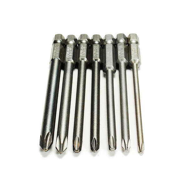7pcs 100mm Length Hex Cross Head Magnetic Screwdriver Bit Set Electric Screwdriver Bits