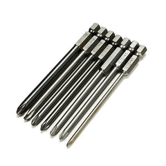 7pcs 100mm Length Hex Cross Head Magnetic Screwdriver Bit Set Electric Screwdriver Bits
