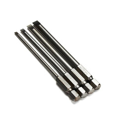 4pcs 100mm 3mm-6mm Magnetic Flat Head Slotted Tip Screwdrivers Bits 1/4 Inch Hex Shank