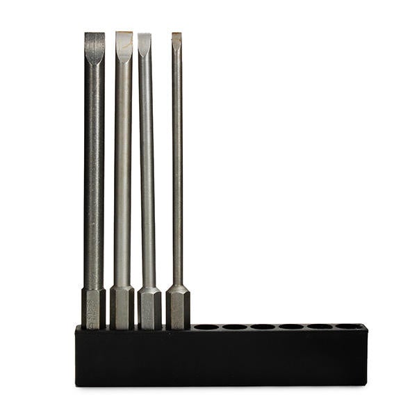 4pcs 100mm 3mm-6mm Magnetic Flat Head Slotted Tip Screwdrivers Bits 1/4 Inch Hex Shank