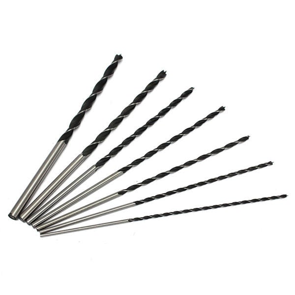 7pcs 4/5/6/7/8/10/12mm 300mm Brad Point Twist Drill Bits Set Wood Working Tool
