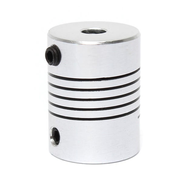 5mm x 6.35mm Aluminum Flexible Shaft Coupling OD19mm x L25mm CNC Stepper Motor Coupler Connector