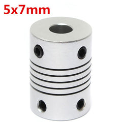 5mm x 7mm Aluminum Flexible Shaft Coupling OD19mm x L25mm CNC Stepper Motor Coupler Connector