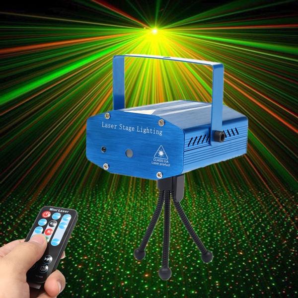 Mini R&G Auto/Voice Control LED Stage Light Projector With Remote For Xmas Party KTV Disco