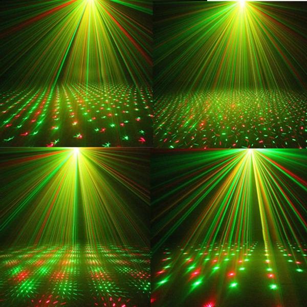 Mini R&G Auto/Voice Control LED Stage Light Projector With Remote For Xmas Party KTV Disco