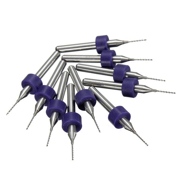 10pcs 0.5mm Mini PCB Drill Bits For CNC Print Circuit Board Tungsten Steel