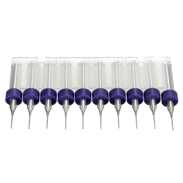 10pcs 0.5mm Mini PCB Drill Bits For CNC Print Circuit Board Tungsten Steel