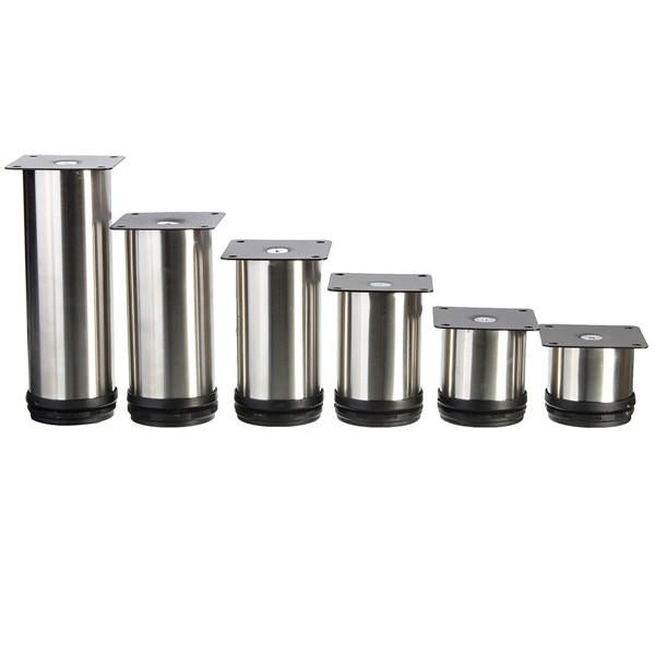 4 Pcs Stainless Steel Furniture Legs Adjustable Cabinet Sofa Table Bed Feet