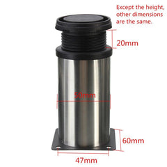 4 Pcs Stainless Steel Furniture Legs Adjustable Cabinet Sofa Table Bed Feet