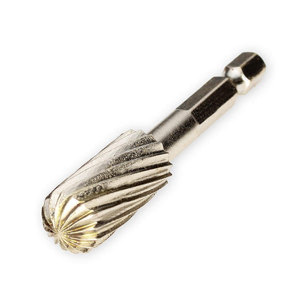 5pcs 6.35mm Hex Rotary Burr Set 12.7mm Head HSS File Cutter Electric Grinding Tool