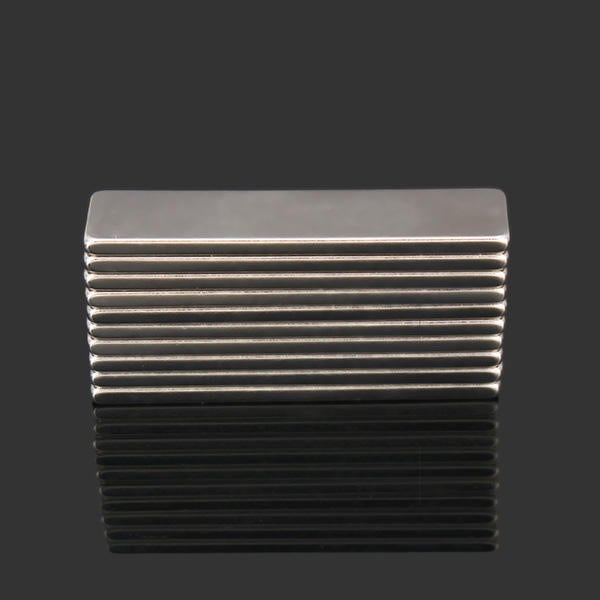 10pcs N52 40x10x2mm Super Strong Block Cuboid Magnets Rare Earth Neodymium Magnets
