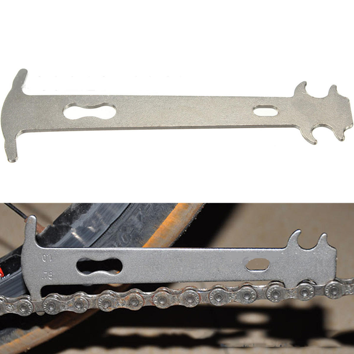 Bike Bicycle Chain Measurement Ruler Chain Tape Cycling Chain Replacement Tool