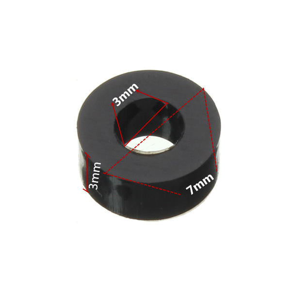 M3NW2 Flat Nylon Washer Black Round Spacer Waser OD 8mm for M3 Screws 50pcs