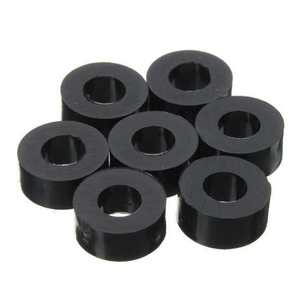 M3NW2 Flat Nylon Washer Black Round Spacer Waser OD 8mm for M3 Screws 50pcs