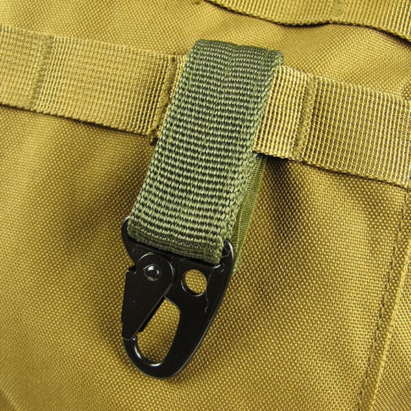Carabiner Hook Webbing Buckle Nylon Molle Belt Hanging Key Ring Outdoor Tool