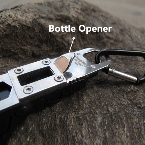 Multifunctional Climbing Carabiner Paracord Buckle Screwdriver Flashlight Wrench Tool