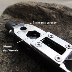 Multifunctional Climbing Carabiner Paracord Buckle Screwdriver Flashlight Wrench Tool