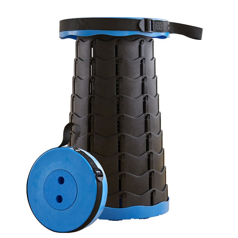Outdoor Furniture Retractable Stool Folding Portable Stool Chair Height Adjustable Camping Fishing Telescopic Stool Convenient