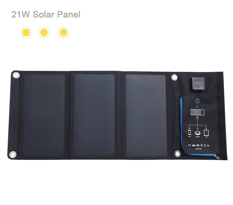 Solar Charger USB 5V Foldable Portable Solar Phone Charger with SunPower Solar Panel 5V fast charging for Smartphone