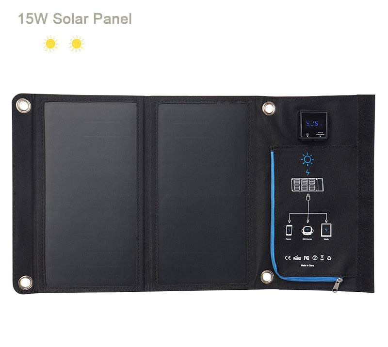 Solar Charger USB 5V Foldable Portable Solar Phone Charger with SunPower Solar Panel 5V fast charging for Smartphone