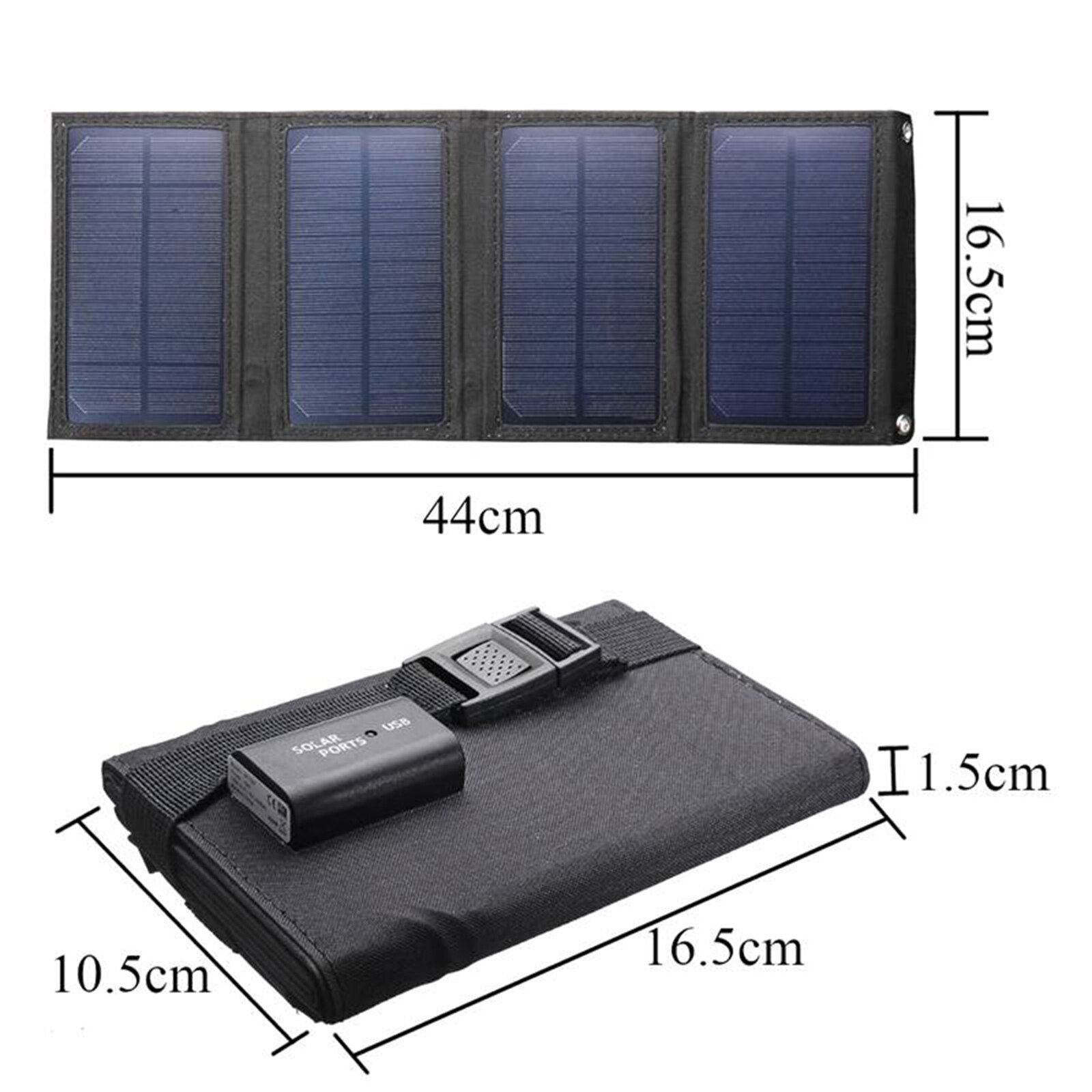 Solar Panel 5W 5V Folding USB Battery Portable Solar Charger Waterproof Solar Battery for Mobile Phone Outdoor