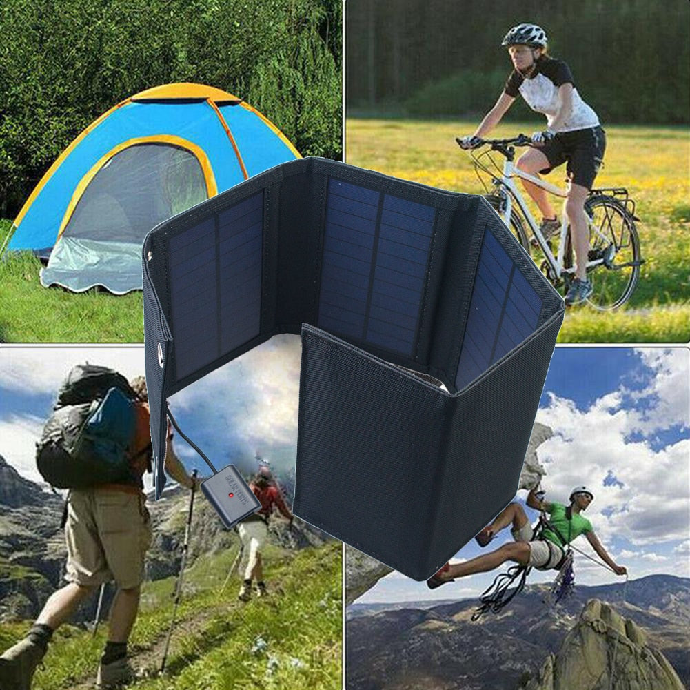 Solar Panel Foldable USB 5V Monocrystal Solar Cell Waterproof Charger Outdoor solar panel phone charge camping