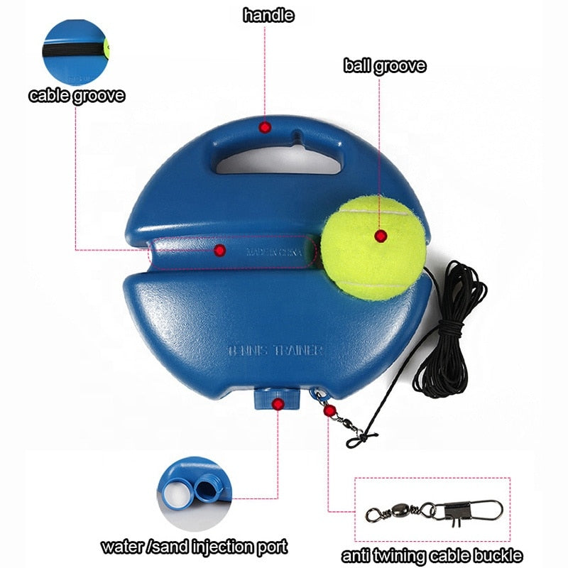 Solo Tennis Training Tool Self Study Device Multifunctional Exercise Ball Rebounder Baseboard Trainer