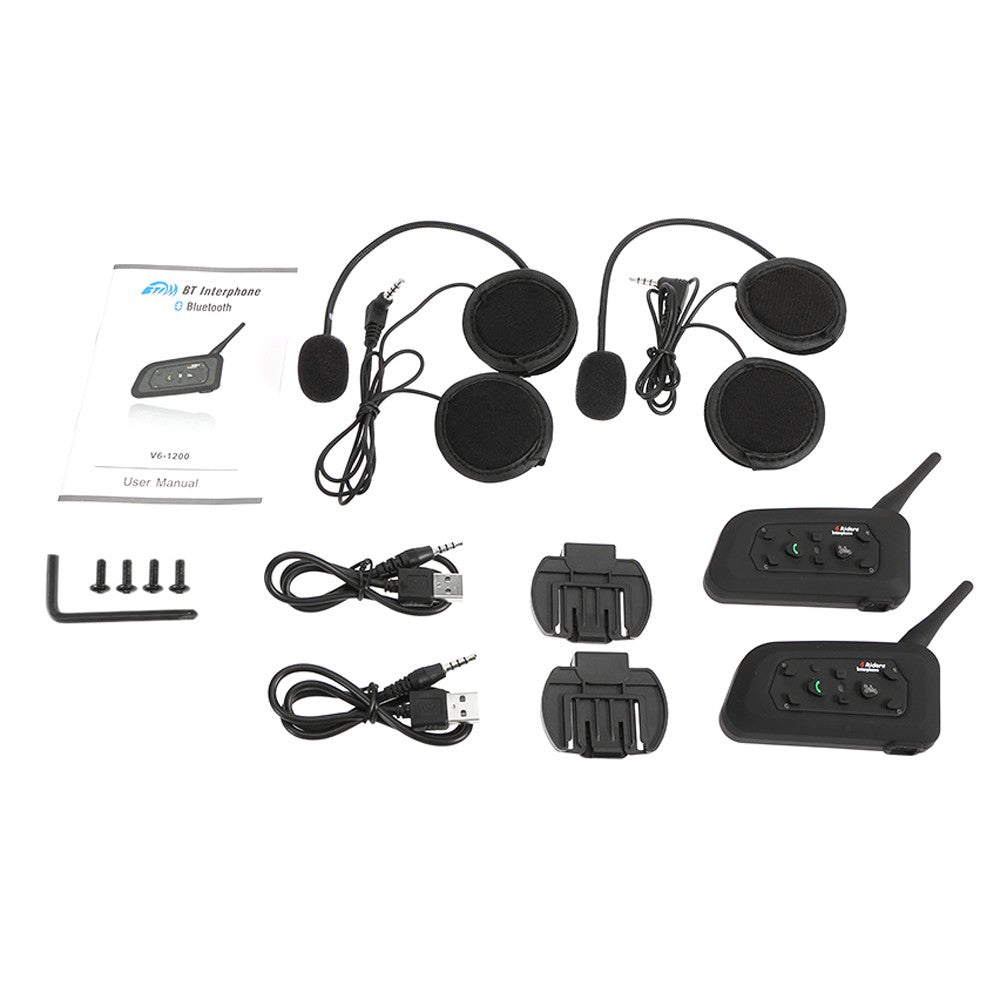 Motorcycle Helmet Bluetooth Headset Hands-free Suitable Skiing Snowmobile 2 Sets