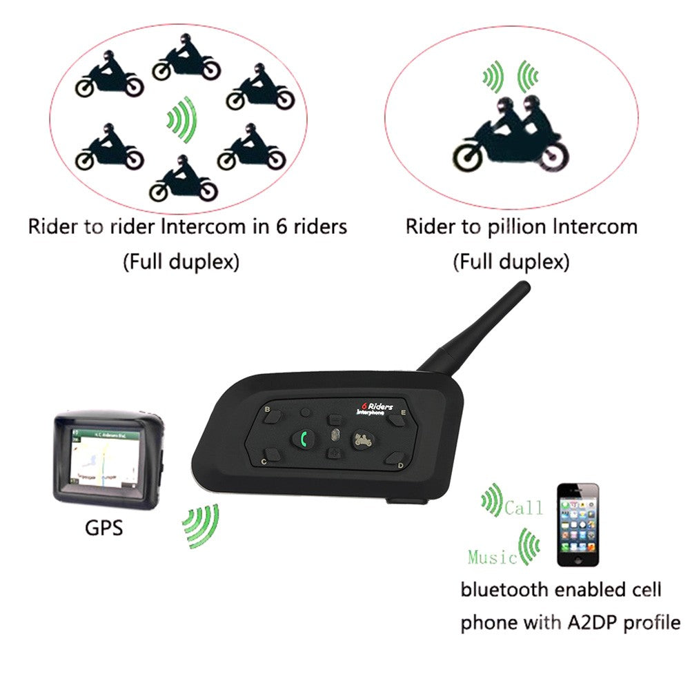 Motorcycle Helmet Bluetooth Headset Hands-free Suitable Skiing Snowmobile 2 Sets