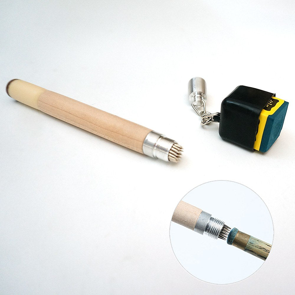 2-IN-1 Cue Chalk Holder Tip Pick Tool Billiards Pool Pricker Prep