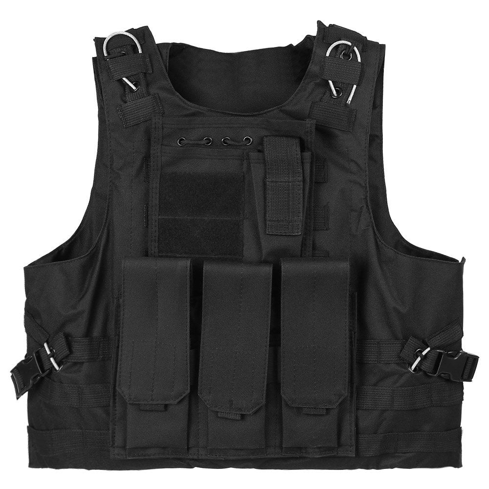 Outdoor Men's Molle Vest Modular Hunting Gear Carrier Adjustable Training CS Gaming Assault Plate