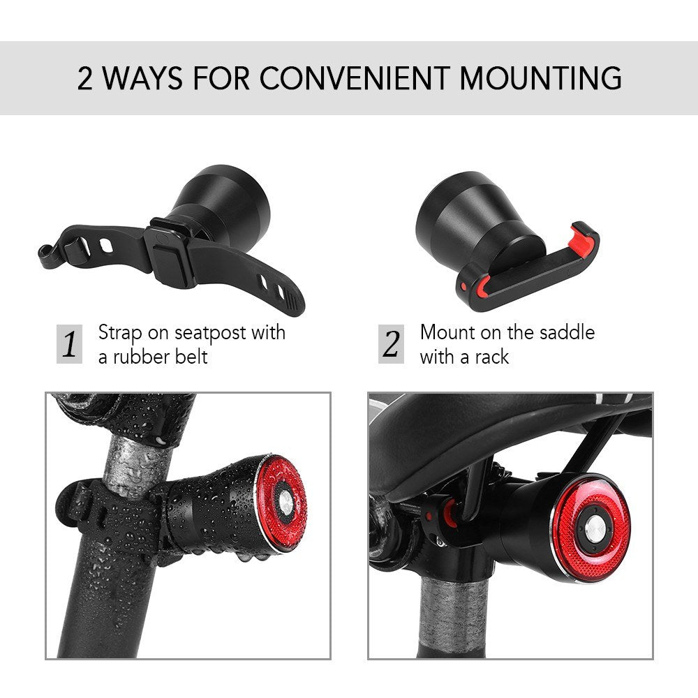 Bike Cycling Rear Light Intelligent Sensor