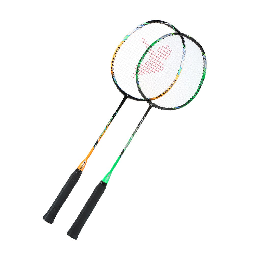 2 Player Badminton Bat Replacement Set Ultra Light Carbon Fiber Racquet with Bag