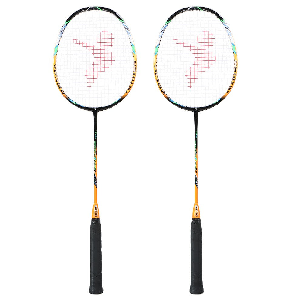 2 Player Badminton Bat Replacement Set Ultra Light Carbon Fiber Racquet with Bag