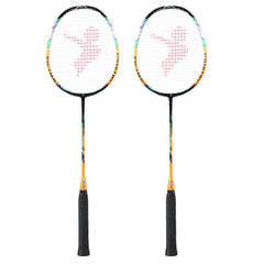 2 Player Badminton Bat Replacement Set Ultra Light Carbon Fiber Racquet with Bag
