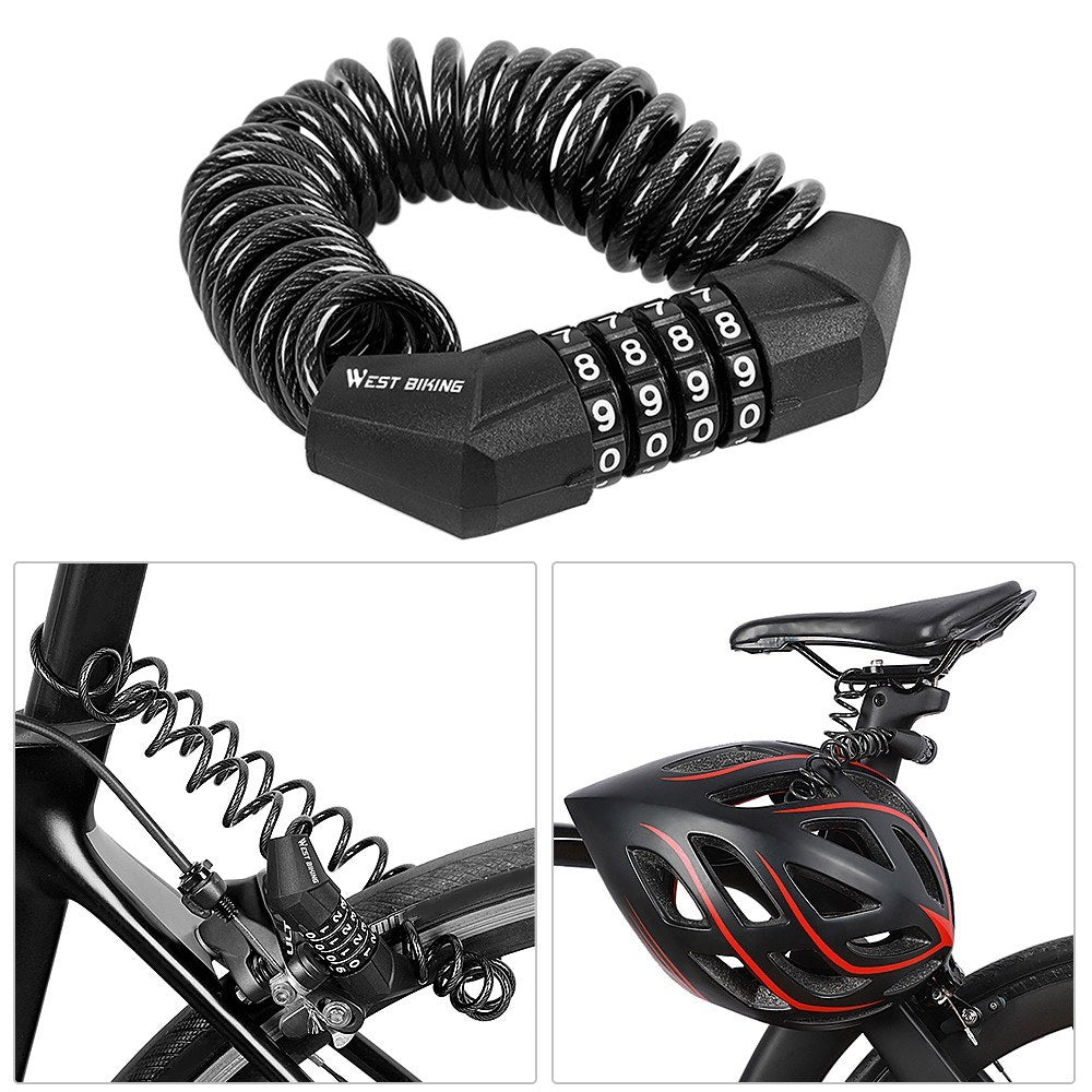 Portable Bicycle Helmet Lock Mini Burglar Padlock Anti-theft for MTB Motorcycle Electric Scooter