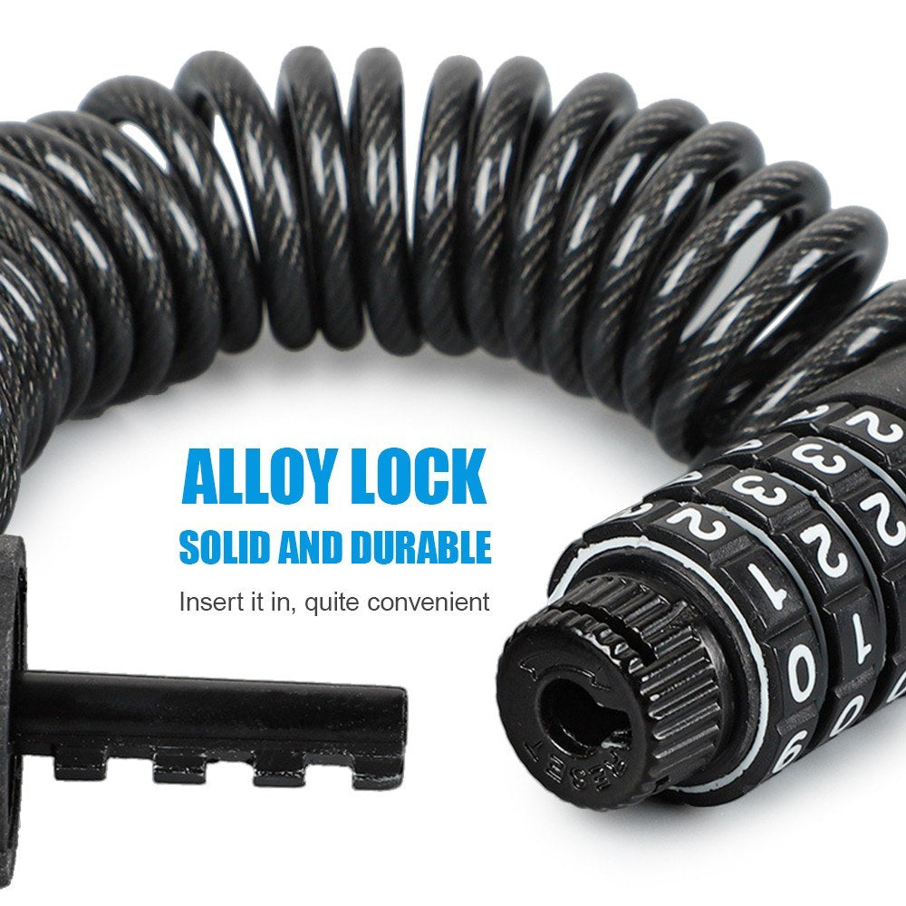 Portable Bicycle Helmet Lock Mini Burglar Padlock Anti-theft for MTB Motorcycle Electric Scooter