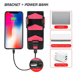4 IN 1 Multifunctional Bike Light Bicycle Horn Lamp with Mobile Phone Bracket