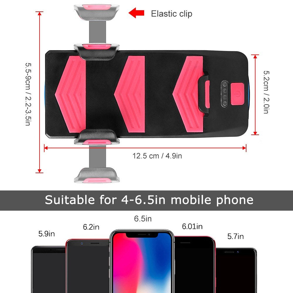 4 IN 1 Multifunctional Bike Light Bicycle Horn Lamp with Mobile Phone Bracket