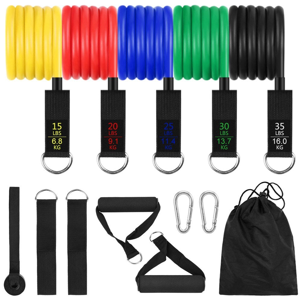 Resistance Bands Set Elastic Workout 13Pcs